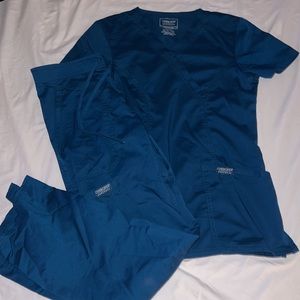 Caribbean Blue Cherokee Workwear Revolution Scrub Set